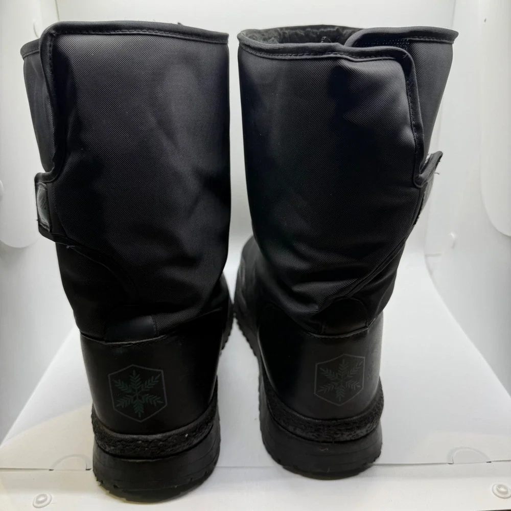 Itasca Mens Black Nylon Quilted Winter Snow Boots 4050 Sz 11-12 Insulated Rugged